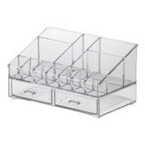 Kit Porta Pinceis 11 Divisoes Caixa Organizadora 2 Gavetas