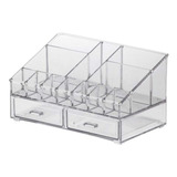Kit Porta Pinceis 11 Divisoes Caixa Organizadora 2 Gavetas