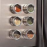 Kit Porta Temperos Condimentos 3 Potes Inox Imã Geladeira