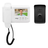 Kit Porteiro Eletrônico Com Vídeo Color Lcd 4 Branco Ivr1010