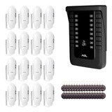Kit Porteiro Interfone Coletivo 16 Pontos Com Tag De Acesso