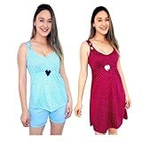 Kit Pós Parto Camisola Amamentação Baby Doll Grávida Tamanho-G-Cor-Sortidos