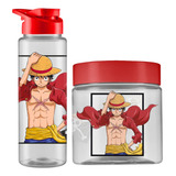 Kit Pote Lanche Biscoitos Squeeze 750ml Lancheira Infantil