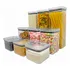 Kit Pote Quadrado 9 Und Mantimento Hermético Transparente