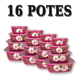Kit Potes Hermético Presente Open House Cha Bar Mae 16 Pcs