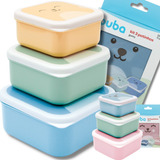 Kit Potinhos Infantil Armazenar Papinha Bebê Lanche Plástico