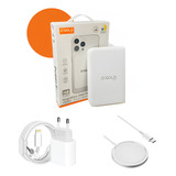 Kit Power Bank Sem Fio10000 Carregador Indução P iPhone
