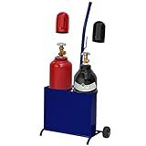 Kit Ppu Oxi Acetileno Com Cilindro De Oxigênio Acetileno Carrinho De Transporte Mat