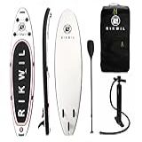Kit Prancha Stand Up Inflável Rikwil Expedition Plus 10 6 Pés Flutuação Perfeita Estabilidade Controle Direção