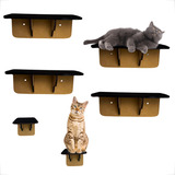 Kit Prateleira Gatos Parede Degraus Mdf 6mm Produto Montado