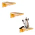 Kit Prateleira Para Gatos Em Mdf 15mm Degrau Com Carpete Cor Marrom claro
