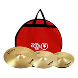 Kit Prato Bateria Orion Twister Twr75 Set 13 16 18 Com Bag
