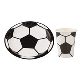 Kit Prato E Copo Bola Futebol Torcedor 10 Unid Aniversário
