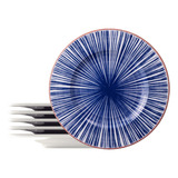 Kit Prato Raso Tramontina Abstratta Porcelana 06 Peças