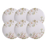 Kit Prato Raso Tramontina Magnolia Porcelana 06 Peças