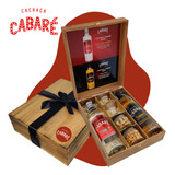 Kit Premium 2 Cachaça Cabaré Ouro E Prata 2 Copos petiscos