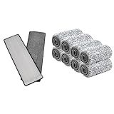 Kit Premium 8 Refil Para MOP Flat Microfibra 35 X 12cm Limpeza -Rápida-