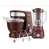 Kit Premium Batedeira E Liquidificador Philco Pkt7 Wine 700w