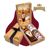 Kit Premium Licor Amarula 375ml 2 Copos Uva Passa C choco