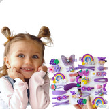 Kit Prendedor Para Cabelo Presilhas Infantil Criança Fofo Cor Lilás
