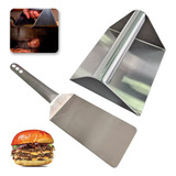 Kit Prensa Smash Burger Espátula Americana Burger Aço Inox