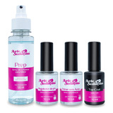 Kit Prep Spray Regulador Ph Primer Sem Ácido Top Coat