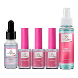 Kit Preparadores Alongamento De Unhas Óleo Para Lixamento