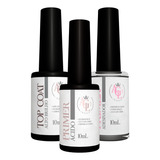 Kit Preparadores Blindagem Top Coat Primer Ácido Adesivador