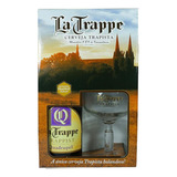 Kit Presente Cerveja La Trappe Quadrupel 750ml Taça 250ml