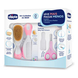 Kit Presente Chicco Escova E Pente E Tesoura Rosa Chicco