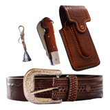 Kit Presente Cinto Fivela Country Capa Texas Promocao