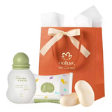 Kit Presente Mamãe E Bebê Perfume Sabonete Lenço Natura