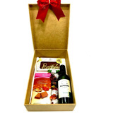 Kit Presente Namorado esposo pai Cacau Show vinho caixa Mdf