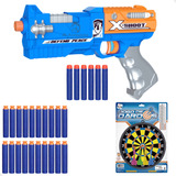 Kit Presente Pistola Lança Dardos Similar Nerf E Jogo Alvo