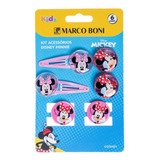 Kit Presilhas E Elásticos De Cabelo Disney Minnie Marco Boni Cor Colorido