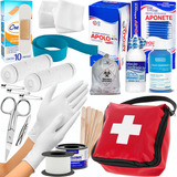 Kit Primeiros Socorros Pequeno Completo 19 Itens Bolsa