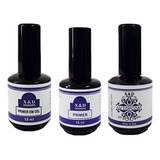 Kit Primer Ácido Primer Em Gel Top Coat Selante X d 15ml