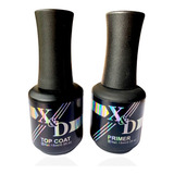 Kit Primer Para Unhas Gel Top Coat X d 15ml Fibra Acrigel