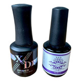 Kit Primer Para Unhas Gel Top Coat X d 15ml Fibra Acrigel