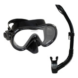 Kit Pro Fox Fun Dive Lente Única Mergulho Pesca Sub Cor Preto