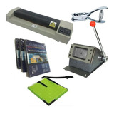 Kit Produção De Crachás Profissional Cartão Cardápios Pvc