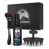 Kit Produto Para Crescer Barba Robusta Tônico Dermaroller