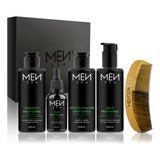 Kit Produtos De Barba Shampoo Condicionador Óleo Balm Pente