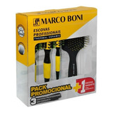 Kit Profissional 3 Escovas Cerâmica P m g Raquete Marcoboni