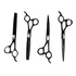 Kit Profissional Com 4 Tesouras Black Maryam - Estojo