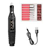 Kit Profissional De Manicure E Pedicure Conjunto De Lixa Elétrica De Unhas Máquina De Broca Elétrica Sem Fio Ferramenta De Cuidados Com Os Pés Para Polimento De Unhas