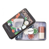 Kit Profissional Jogo De Poker Chips 100 Fichas Dealer