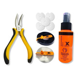 Kit Profissional P Aplicação Mega Hair Removedor Queratina