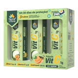 Kit Própolis Vit C E Zinco Zero Açúcar Efervescente