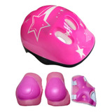 Kit Proteção Bike Infantil Capacete Joelheira Cotoveleira